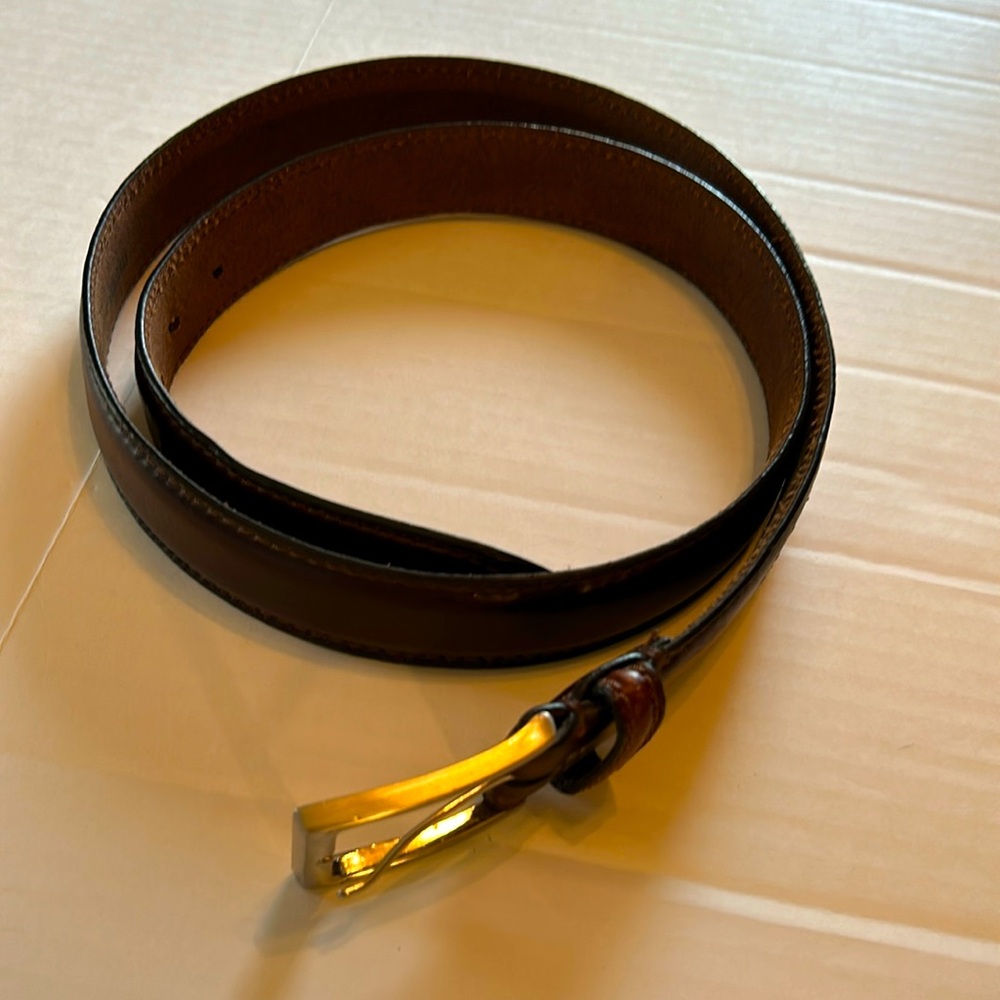 Men’s Brown Genuine Leather Belt. Size 44/110